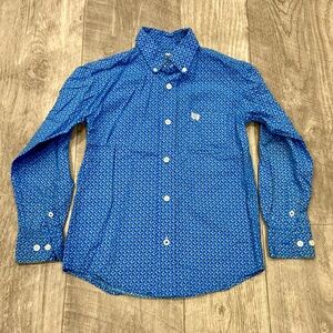 Cinch Boys Blue Medallion Buttondown Shirt